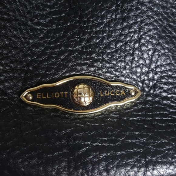 Elliott Lucca Black Leather Handbag with Tassel - Picture 3 of 8
